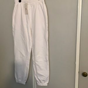 NWT White joggers